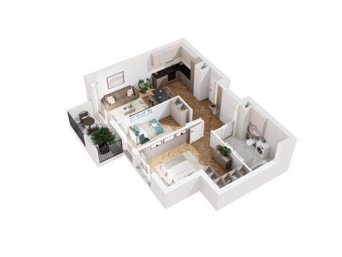 Plan 3 pok. 61m²