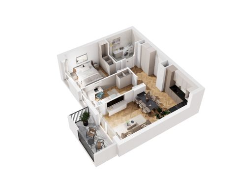 Plan 3 pok. 54m²