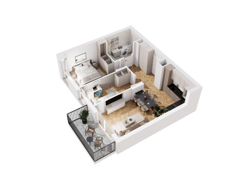 Plan 3 pok. 54m²