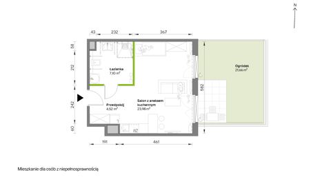 Plan 1 pok. 36m²