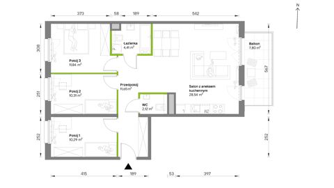 Plan 4 pok. 79m²