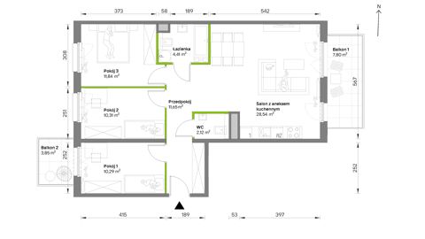 Plan 4 pok. 79m²