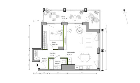 Plan 2 pok. 53m²