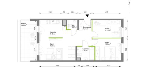 Plan 3 pok. 66m²
