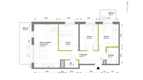 Plan 4 pok. 72m²