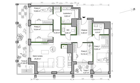 Plan 5 pok. 111m²