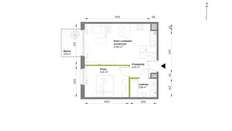 Plan 2 pok. 41m²