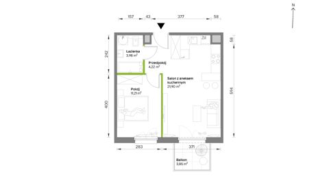 Plan 2 pok. 41m²