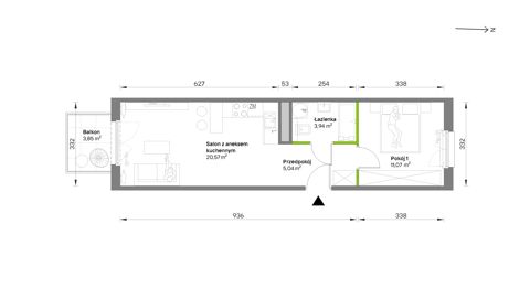 Plan 2 pok. 41m²
