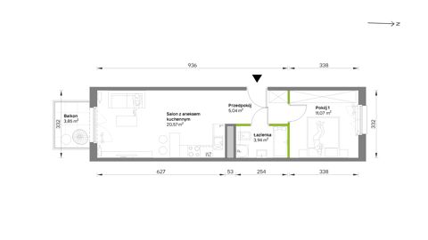 Plan 2 pok. 41m²
