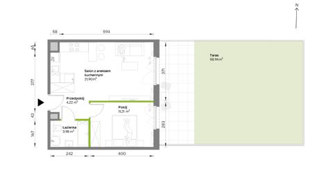 Plan 2 pok. 41m²
