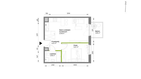 Plan 2 pok. 41m²