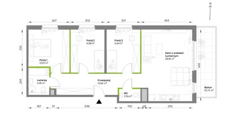 Plan 4 pok. 85m²