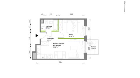 Plan 2 pok. 38m²