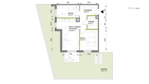 Plan 3 pok. 56m²