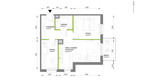 Plan 3 pok. 56m²