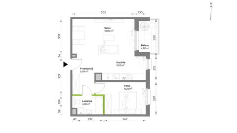 Plan 2 pok. 49m²