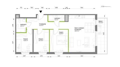 Plan 4 pok. 84m²