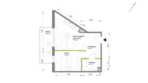 Plan 2 pok. 40m²