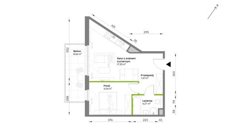 Plan 2 pok. 40m²