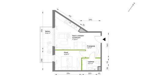 Plan 2 pok. 40m²