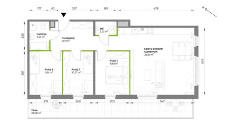 Plan 4 pok. 88m²