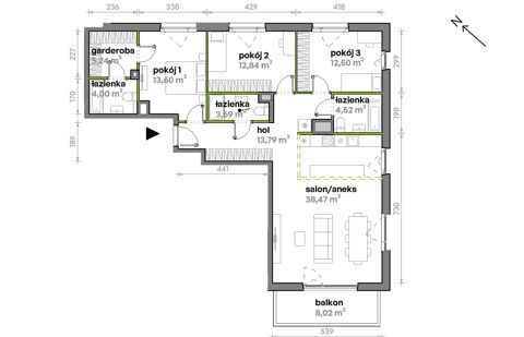 Plan 4 pok. 109m²
