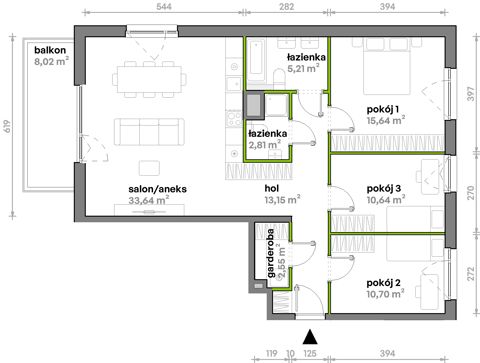 Plan 4 pok. 94m²