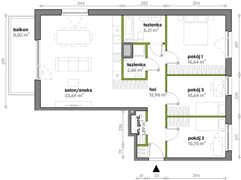Plan 4 pok. 94m²