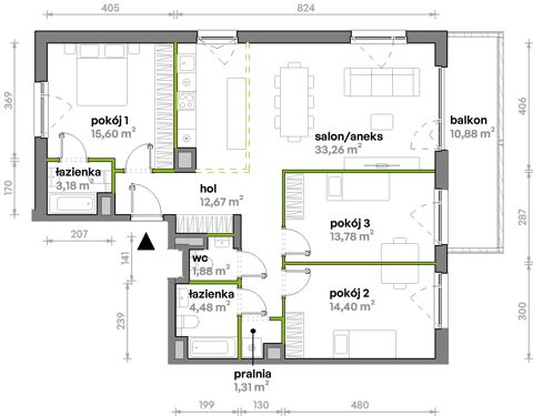 Plan 4 pok. 101m²