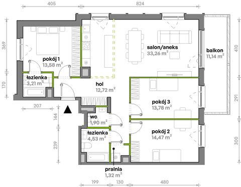 Plan 4 pok. 99m²