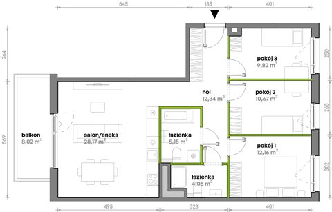 Plan 4 pok. 82m²