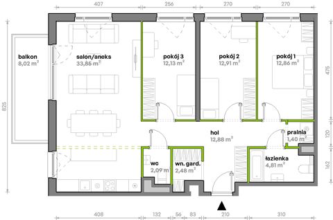 Plan 4 pok. 95m²