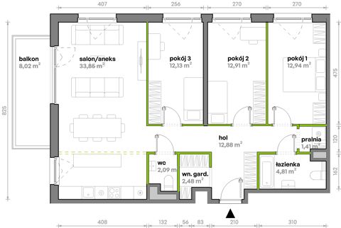 Plan 4 pok. 96m²