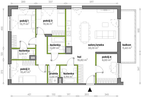 Plan 5 pok. 101m²