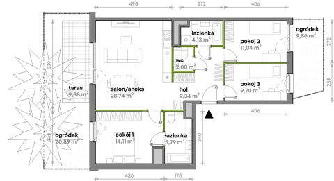 Plan 4 pok. 85m²