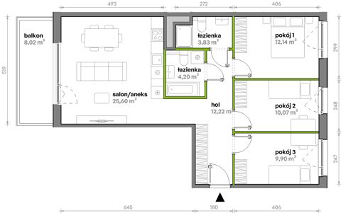 Plan 4 pok. 78m²