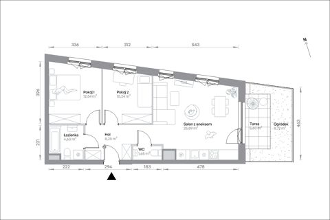 Plan 3 pok. 63m²