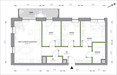 Plan 4 pok. 71m²