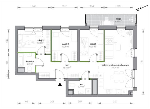 Plan 4 pok. 74m²