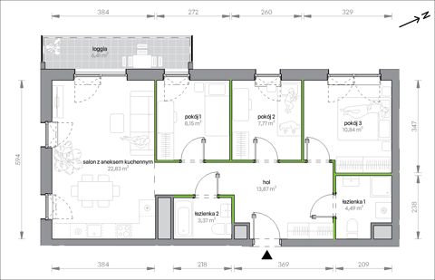 Plan 4 pok. 71m²
