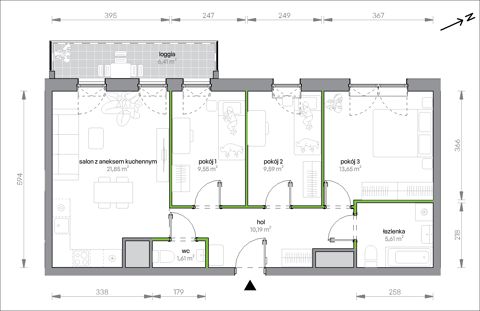 Plan 4 pok. 72m²