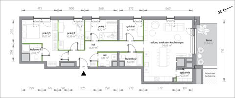 Plan 5 pok. 104m²