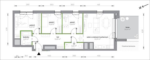 Plan 4 pok. 73m²