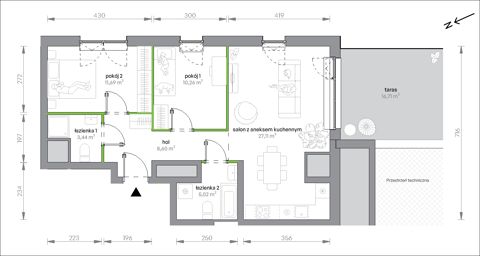 Plan 3 pok. 66m²