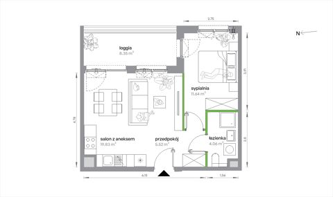 Plan 2 pok. 41m²