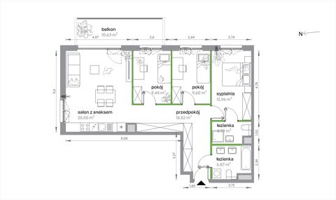 Plan 4 pok. 82m²