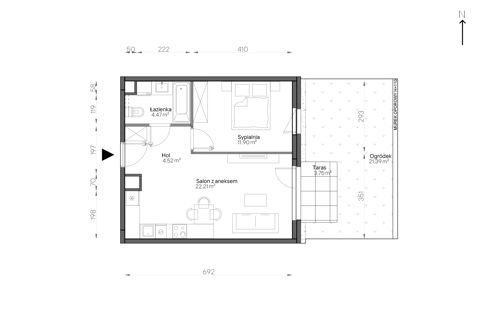 Plan 2 pok. 43m²