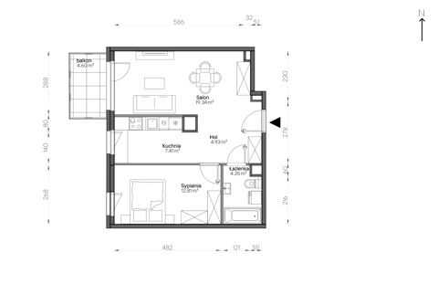 Plan 2 pok. 49m²
