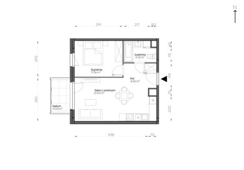 Plan 2 pok. 42m²